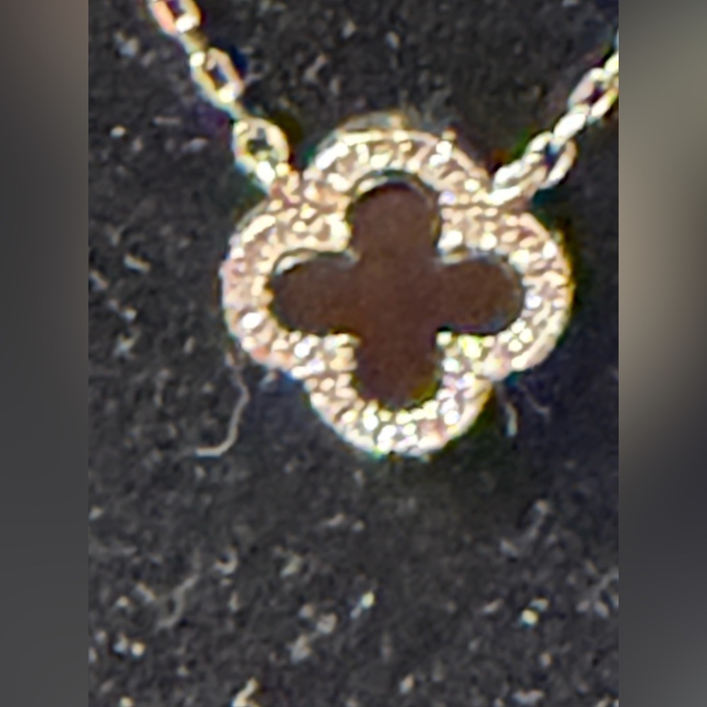 Silver Necklace with Black Cross Pendant - Picture 4 of 8